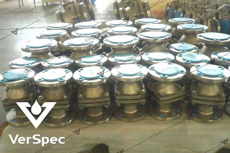 vertical carbon steel pfa lined ball type check valve